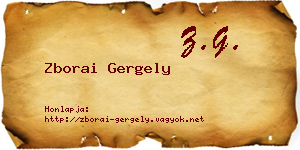 Zborai Gergely névjegykártya