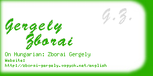 gergely zborai business card